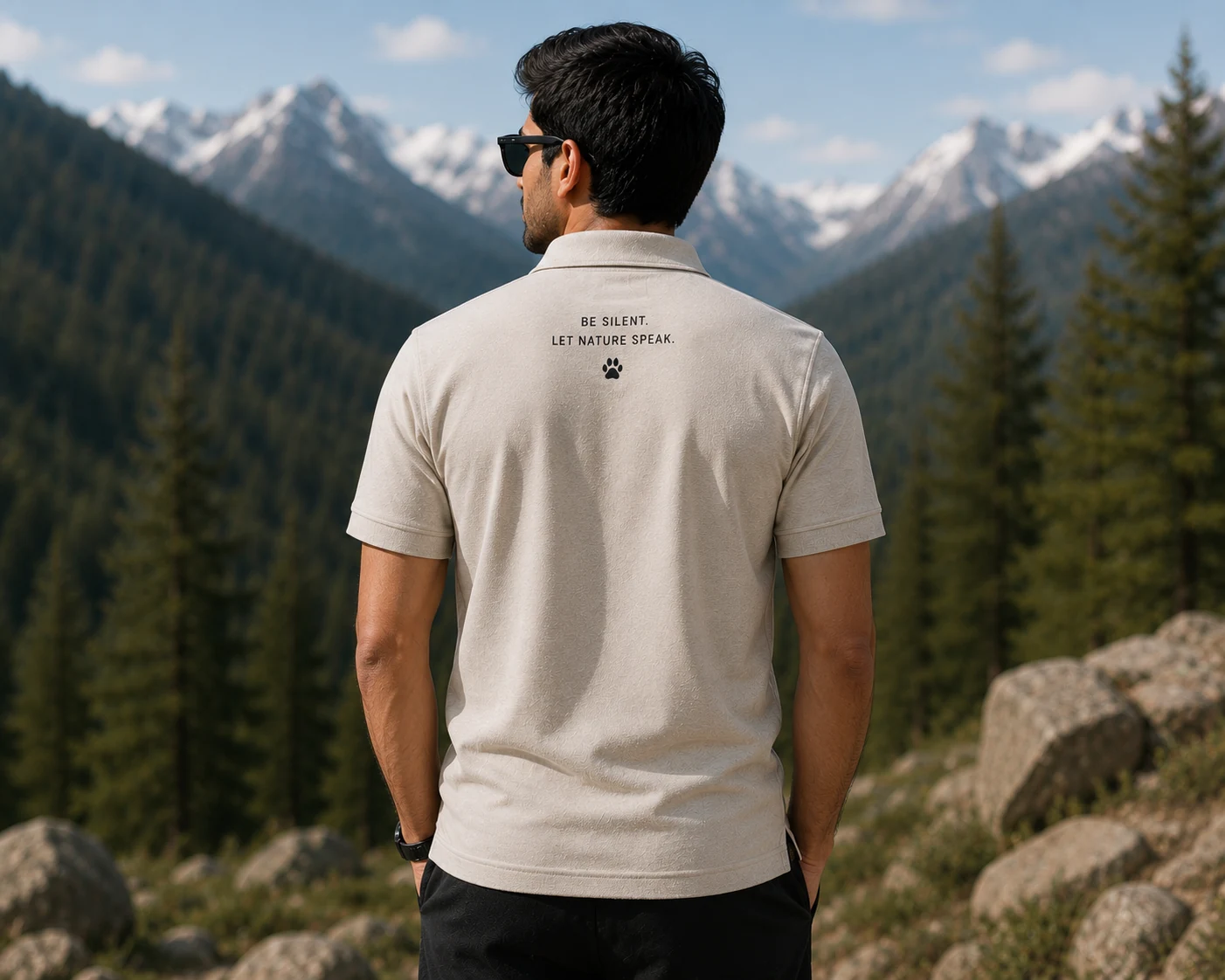 Silent Prowl Tiger Eyes Textured Polo - Tiger Eyes Gaze